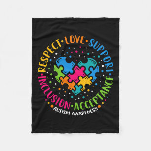 Respektieren der Liebe Unterstützung Inklusion Her Fleecedecke