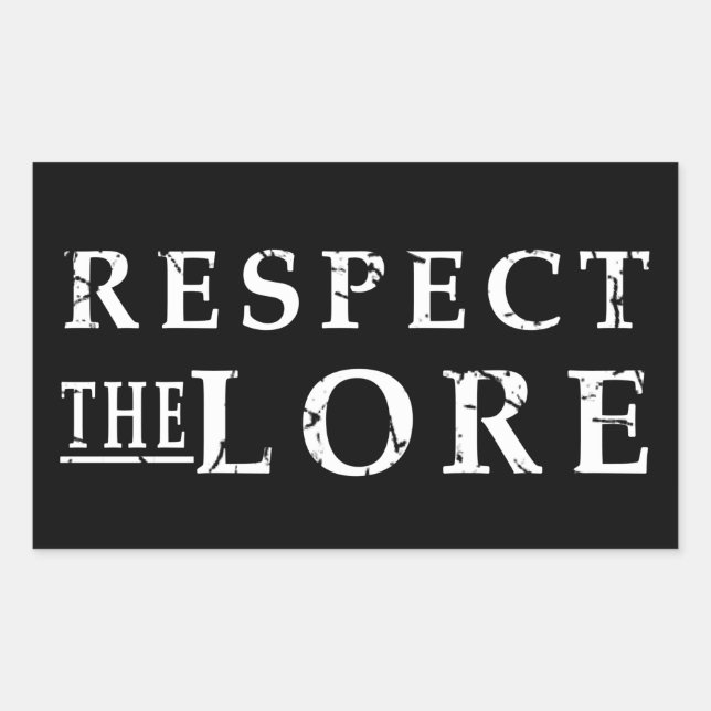 Respektieren der Lore Rechteckiger Aufkleber (Vorderseite)