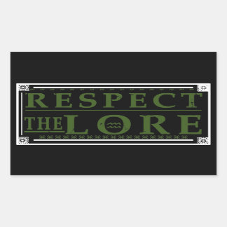 Respektieren der Lore Rechteckiger Aufkleber