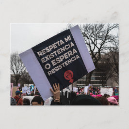 Respektieren der Postkarte "Meine Existenz" (Spani