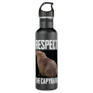 Respektieren des Capybara Funny Rodent Capibara Fo Edelstahlflasche