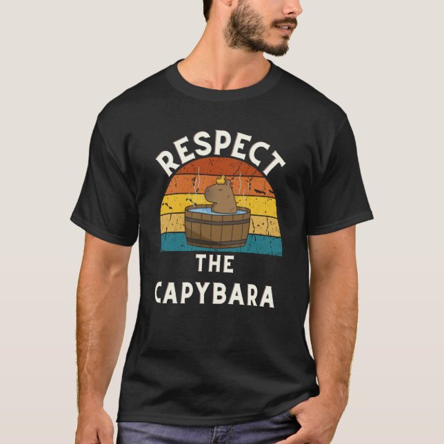 Respektieren des Capybara Rodent Capibara Animal J T-Shirt (Vorderseite)