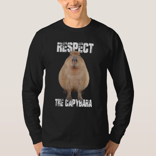 Respektieren des Capybara-Tieres Lover Funny Capyb T-Shirt (Vorderseite)