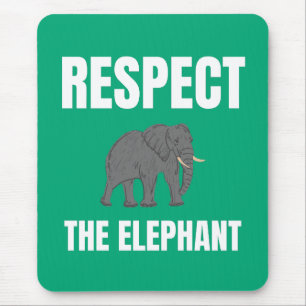 Respektieren des Elefanten Mousepad