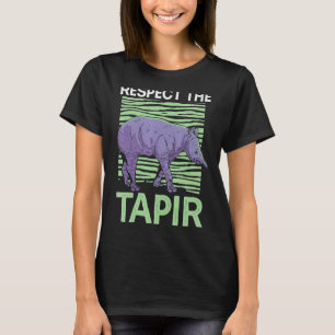 Respektieren des Tapir Wildlife Animal Zookeeper-T T-Shirt