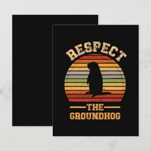 Respektieren des Urlaubsortes Groundhog Mitteilungskarte