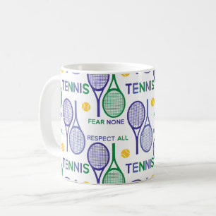 Respektieren Sie alle, keine Angst - grün / lila Kaffeetasse