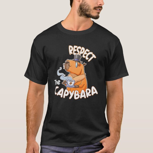 Respektieren Sie Capybara, den Niedlichen Capybara T-Shirt (Vorderseite)