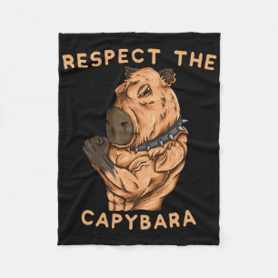 Respektieren Sie Capybara - Funny Fitness Bodybuil Fleecedecke
