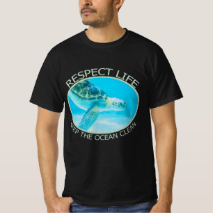 Respektieren Sie das Leben, den Ozean sauber Behal T-Shirt