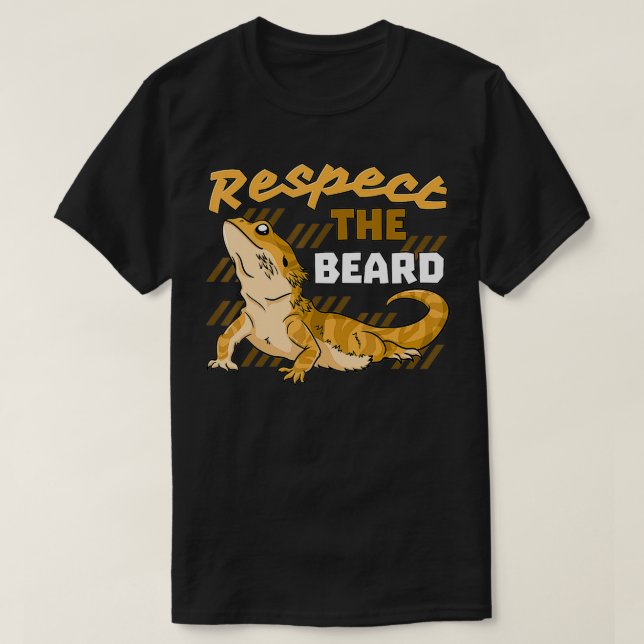 Respektieren Sie den Bart Tiny Dinosaur Pet Barted T-Shirt (Design vorne)