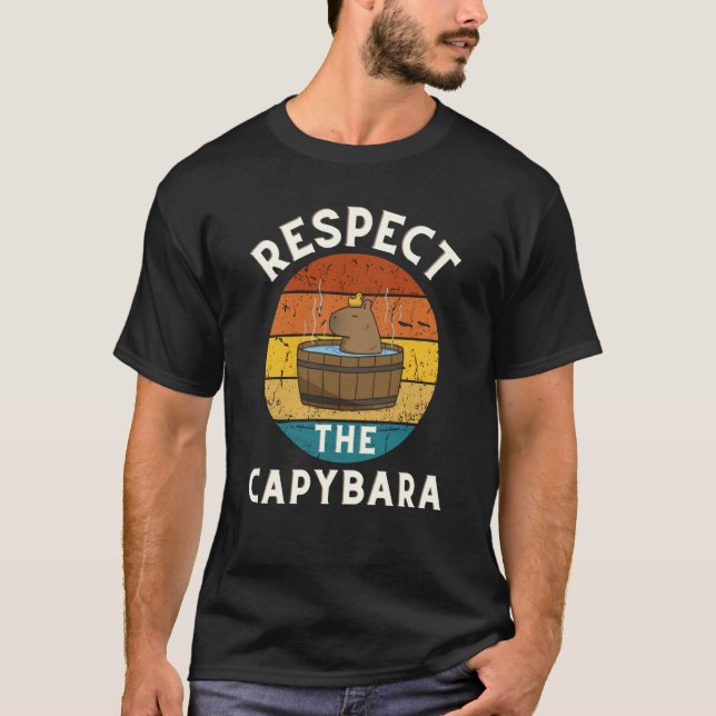 Respektieren Sie den Capybara Rodent Animal Joke P T-Shirt (Vorderseite)