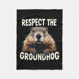 Respektieren Sie den Groundhog Celebrate Groundhog Fleecedecke