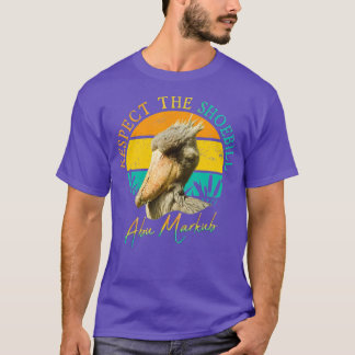 Respektieren Sie den Shoebill Stork Art Abu Markub T-Shirt