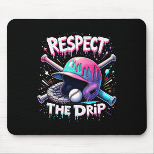 Respektieren Sie den Tropfen Baseball Ice Cream Tr Mousepad