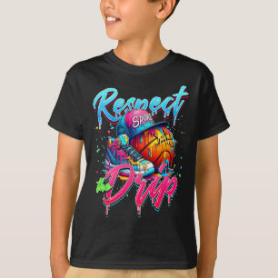 Respektieren Sie den Tropfen Basketball Ice Cream T-Shirt