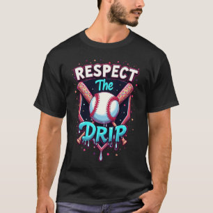 Respektieren Sie den Tropfen Funny Baseball Ice Cr T-Shirt