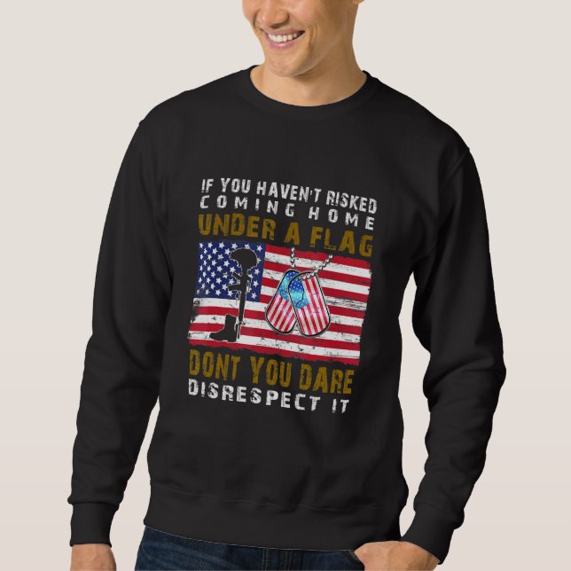 Respektieren Sie die amerikanische Flagge Stolz US Sweatshirt (Vorderseite)