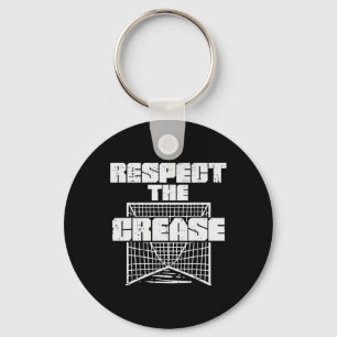 Respektieren Sie die Crease Lacrosse Funny Lax Goa Schlüsselanhänger
