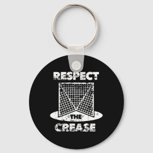 Respektieren Sie die Crease Lacrosse Lax Goalie Schlüsselanhänger