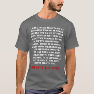 Respektieren Sie die Eisen-Front T-Shirt