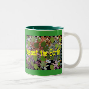 Respektieren Sie die Erde Zweifarbige Tasse
