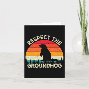 Respektieren Sie die Groundhog Day Nager Niedlich Karte