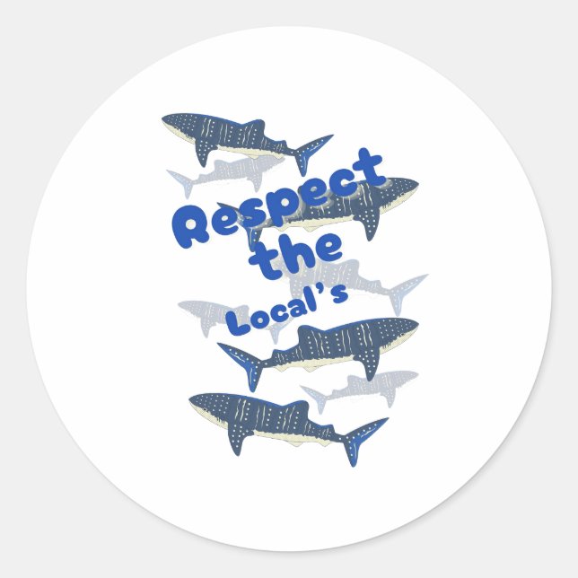 RESPEKTIEREN SIE DIE LOKALE , DIE NAHE FAMILIE VON RUNDER AUFKLEBER (Vorderseite)