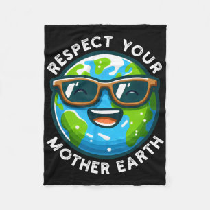 Respektieren Sie Ihren Earth Funny Earth Day 2025 Fleecedecke