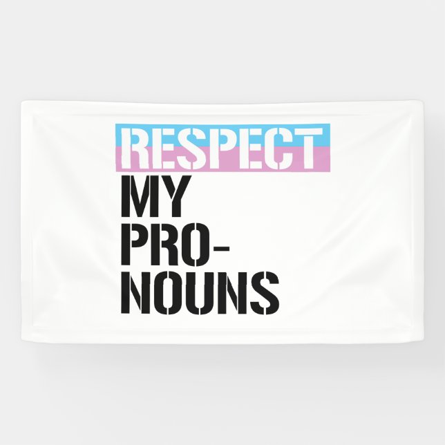 Respektieren Sie meine Pronomen Banner (Horizontal)