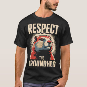 Respektiert das Waldmurmeltier im Stil eines polit T-Shirt