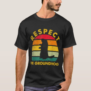 Respektiert den Murmeltier-Sonnenuntergang Lustige T-Shirt