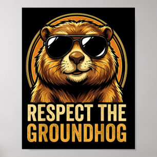 Respektiert den Murmeltiertag Ground Hog Day 2026 Poster