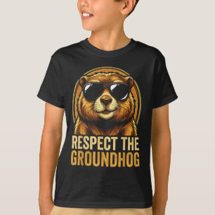 Respektiert den Murmeltiertag Ground Hog Day 2026 T-Shirt
