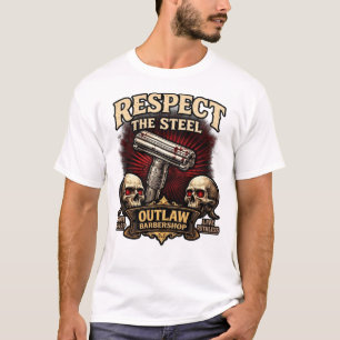 Respektiert den Stahl – Double Edge Rasierer Desig T-Shirt