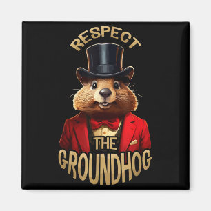 Respektiert den Waldmurmeltiertag lustig Woodchu Magnet
