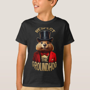 Respektiert den Waldmurmeltiertag Murmeltier lusti T-Shirt
