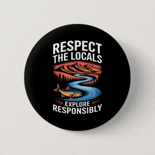 Respektiert Die Einheimischen Fische Ozean Rettet Button