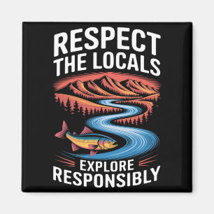 Respektiert Die Einheimischen Fische Ozean Rettet  Magnet