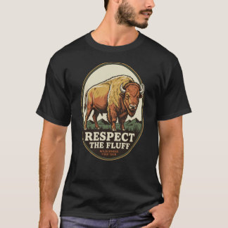 Respektiert die Flauschigkeit Vintage Bison Büffel T-Shirt