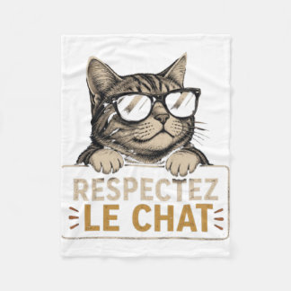 Respektiert die Katze – Illustration einer Katze m Fleecedecke