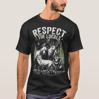 Respektiert die lokale Tierwelt Vintage Natur Tie T-Shirt