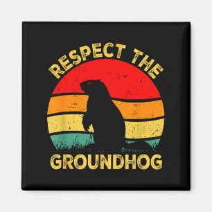 Respektiert die Waldmurmeltiere Nagetiere Niedlich Magnet
