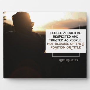 respektiert und als Menschen getraut Fotoplatte