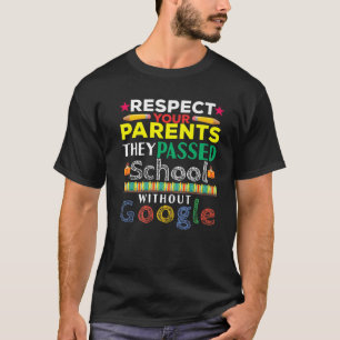 Respektlose Eltern, die ohne Google Funny Back T T-Shirt
