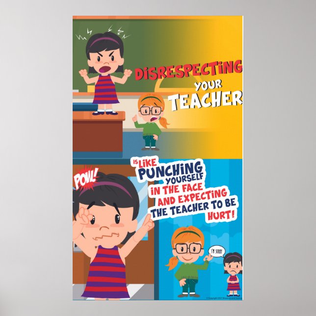 Respektlosigkeit ist nie Cool (Matte) Poster (Vorne)