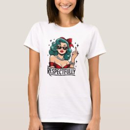 Respektvoll Retro Stinkefinger T-Shirt