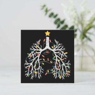 Respirator-Therapeut Weihnachtslunge RT-Krankensch Feiertagskarte
