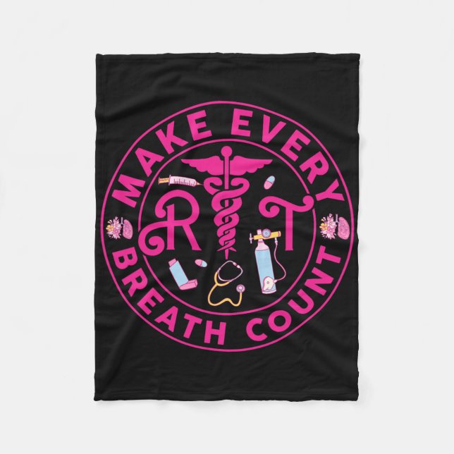 Respiratorische Therapeuten machen jeden Atemzähle Fleecedecke (Vorderseite)