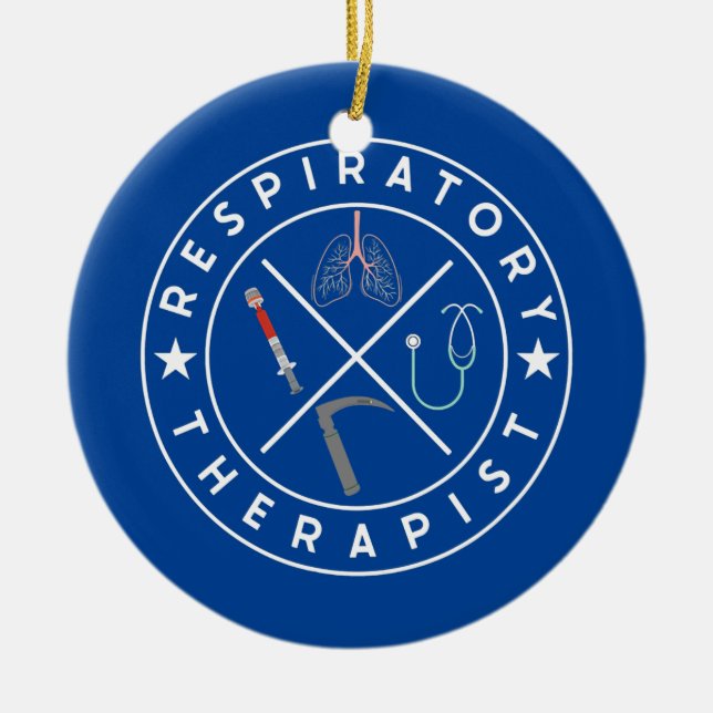 Respiratorische Therapie Woche Keramik Ornament (Vorne)